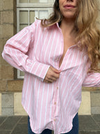 Chemise À Rayures Baby Pink