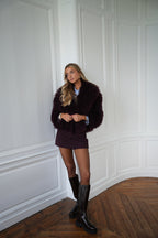 Manteau Fourrure Soanne - Prune