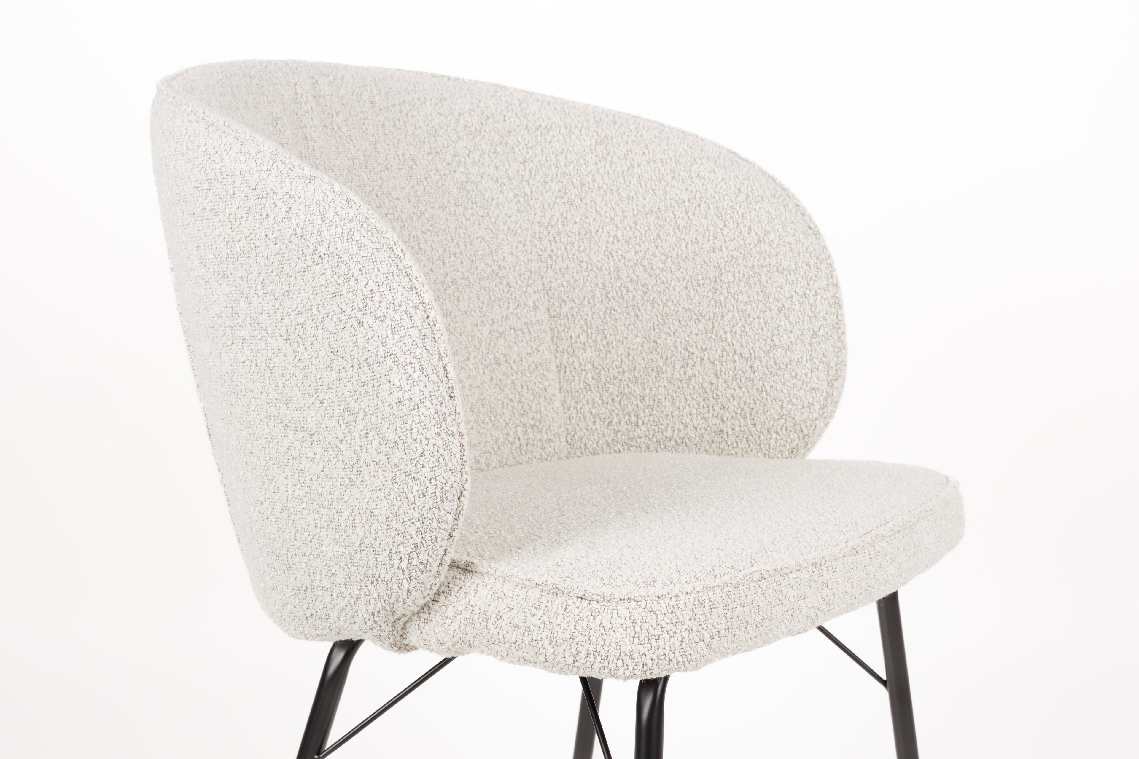 Joa - Set of 2 Dining Chairs - Polyester - Beige