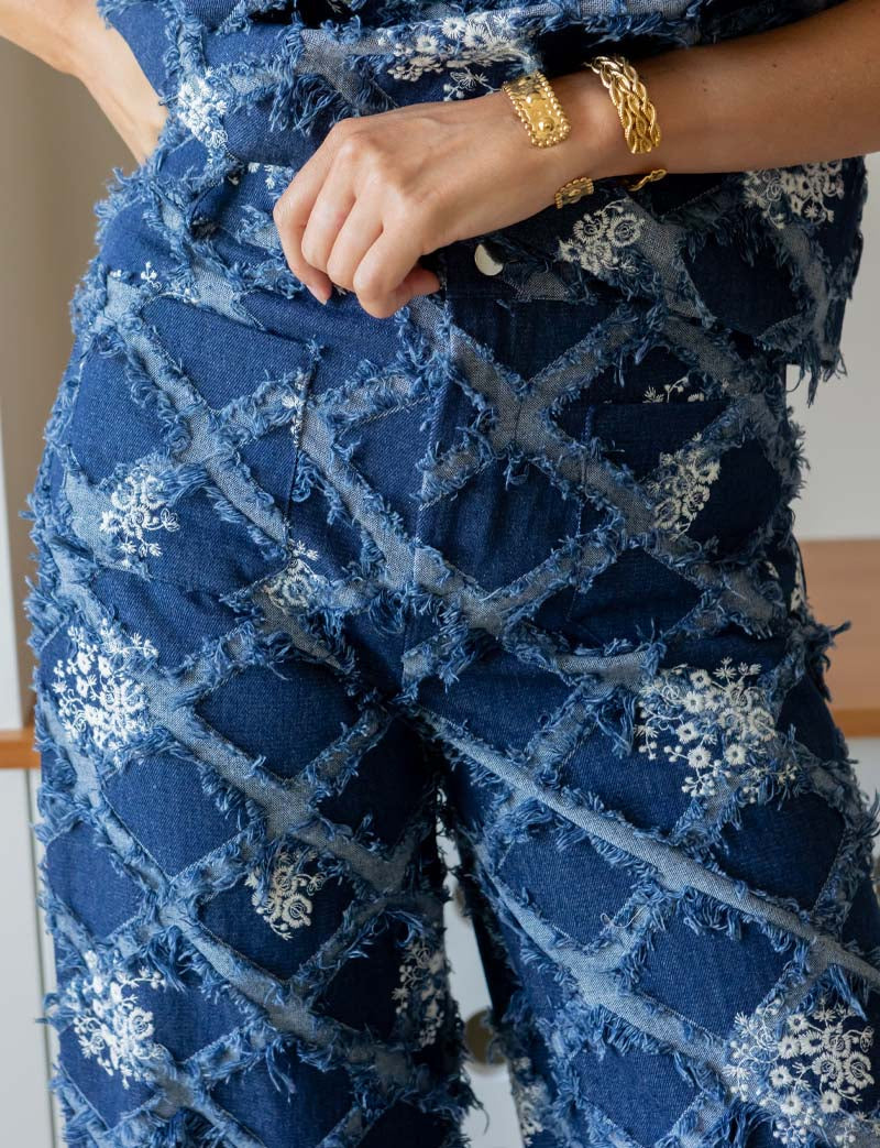 Pantaloni Blu Honoré