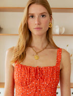 Rotes geblümtes Kleid Noemie