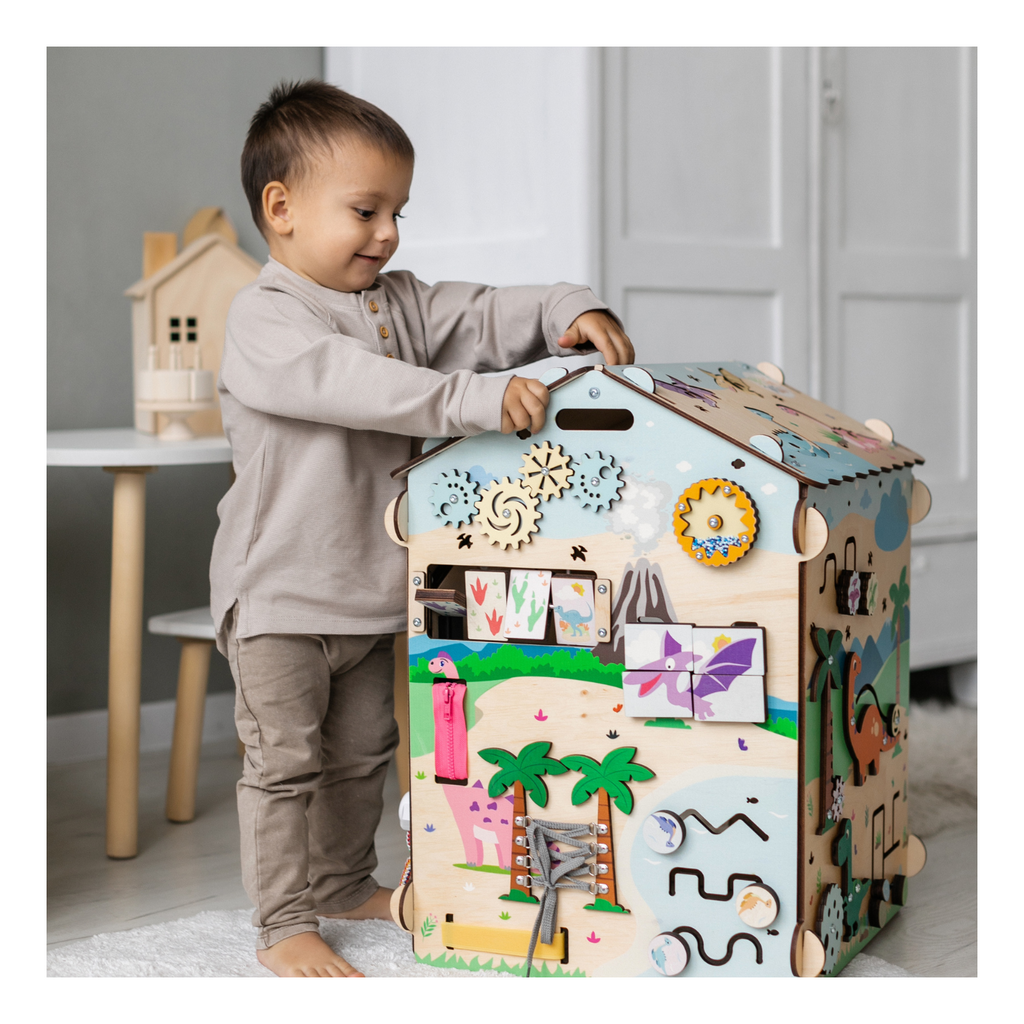 Busy Board Dino Educational Playhouse With Lighting