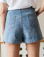 Blaue Bandana-Shorts Vasil