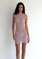 Robe Tricot à Capuche - Rose