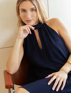 Marineblaues Kleid Girly