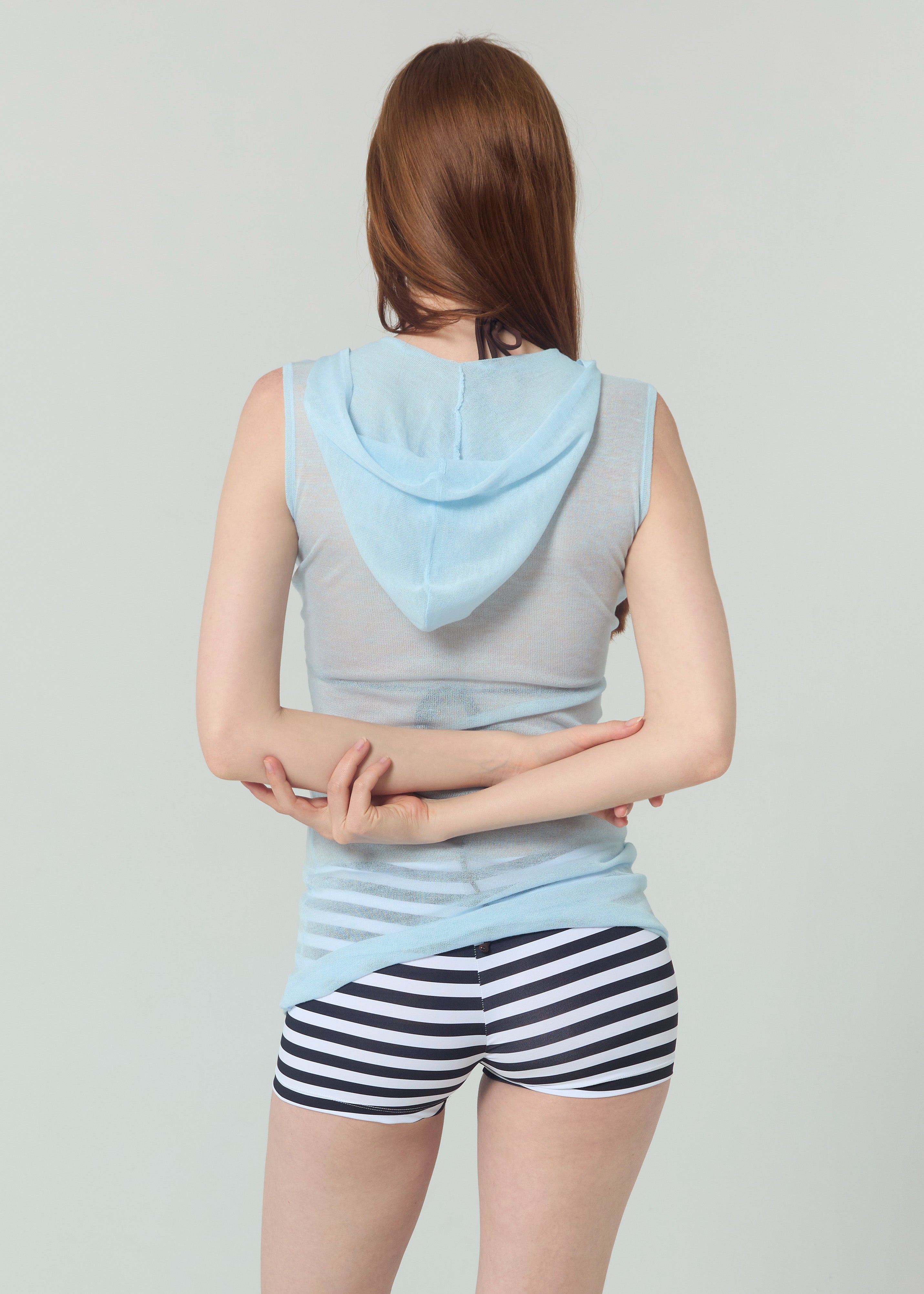 Robe Tricot à Capuche - Bleu