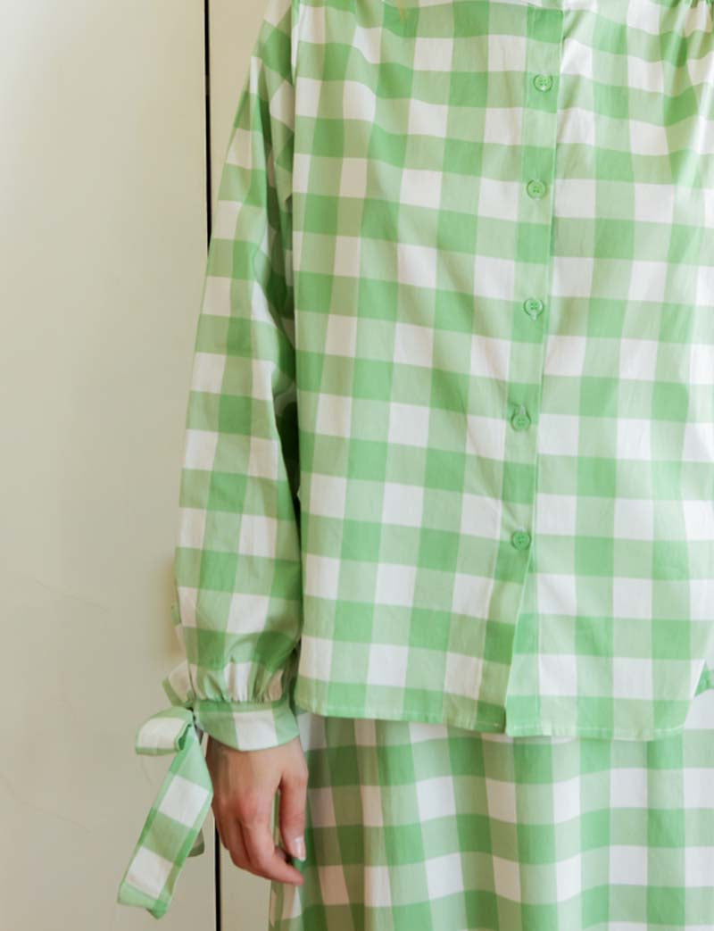 Camicia Vichy Verde Mateo