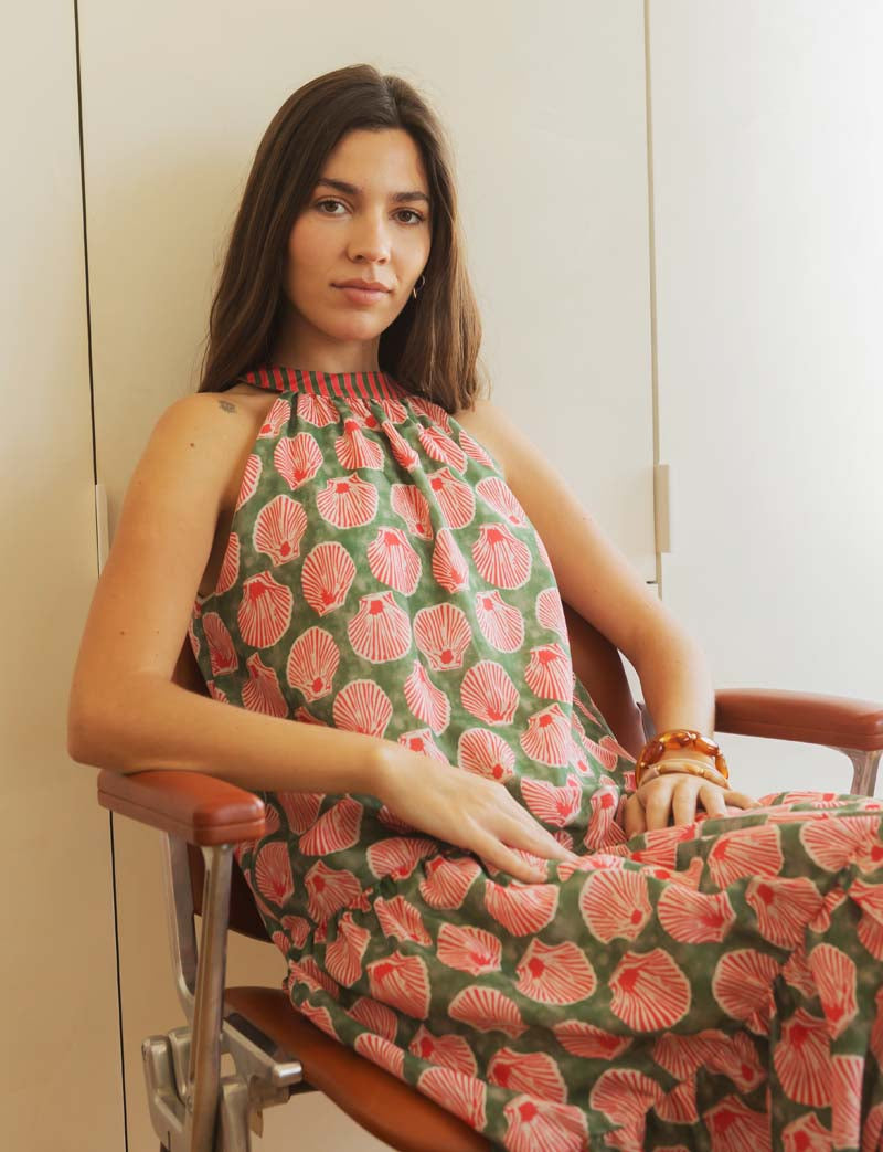 Kleid mit Muschelmuster Davia