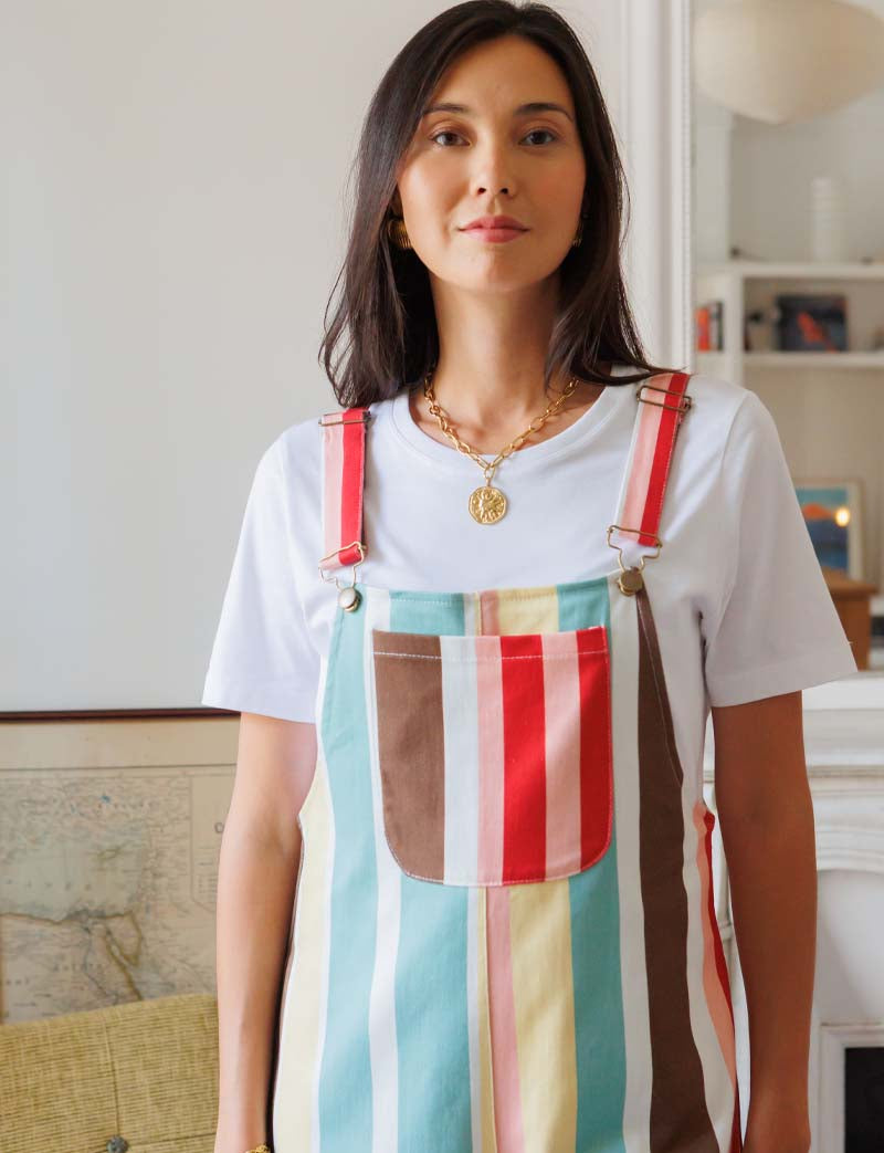 Salopette a Righe Multicolor Roey
