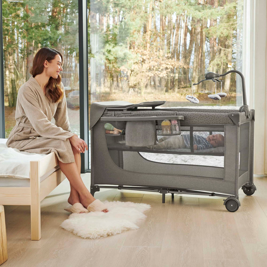 Lettino Da Viaggio 3In1 Joy 2 Con Accessori Beige