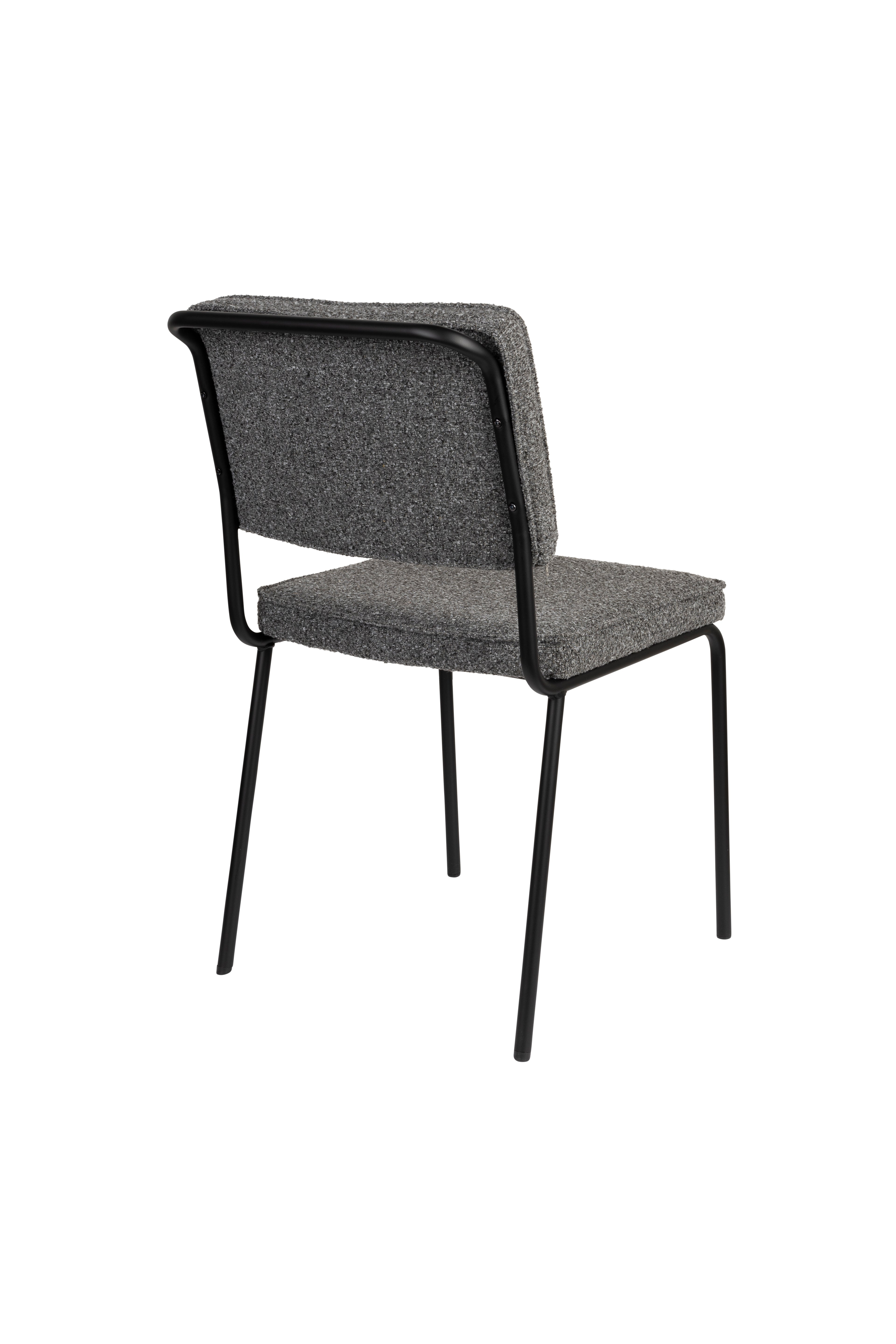 Buddy - Lot De 2 Chaises De Salle À Manger - Tissu - Noir