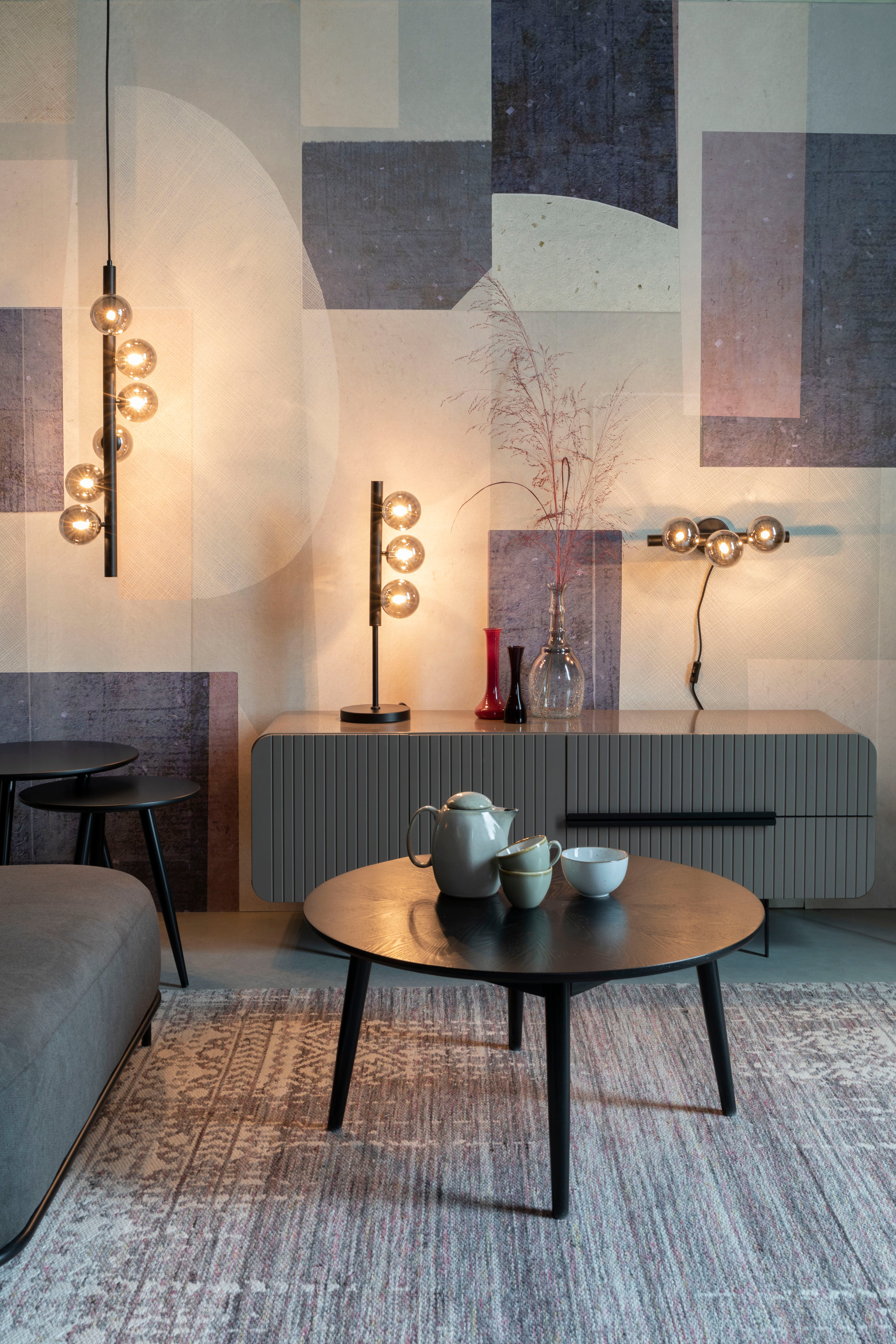 Monica - Applique Murale - Verre - Blanc/Noir