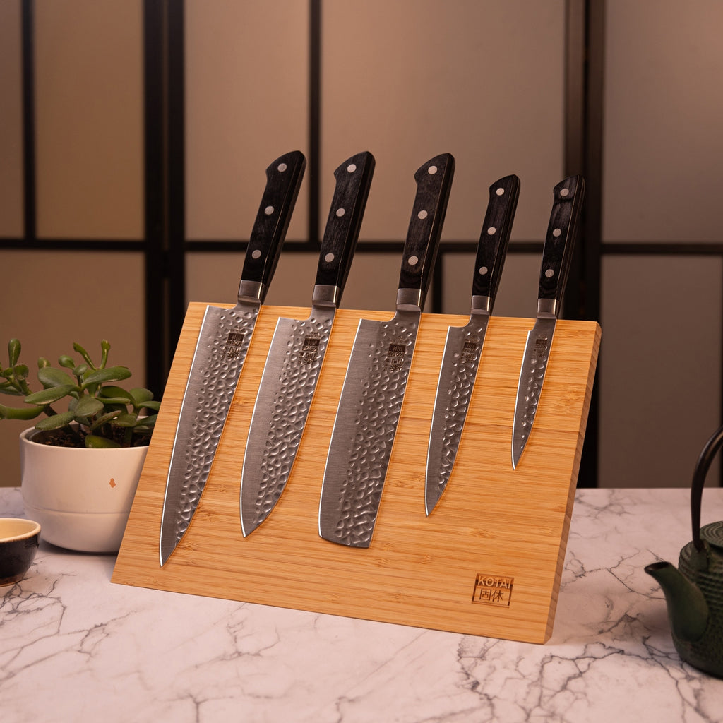 Hashi Tsuchime Collection - Deluxe Complete 10-Piece Set: 5 Knives + 5 Accessories
