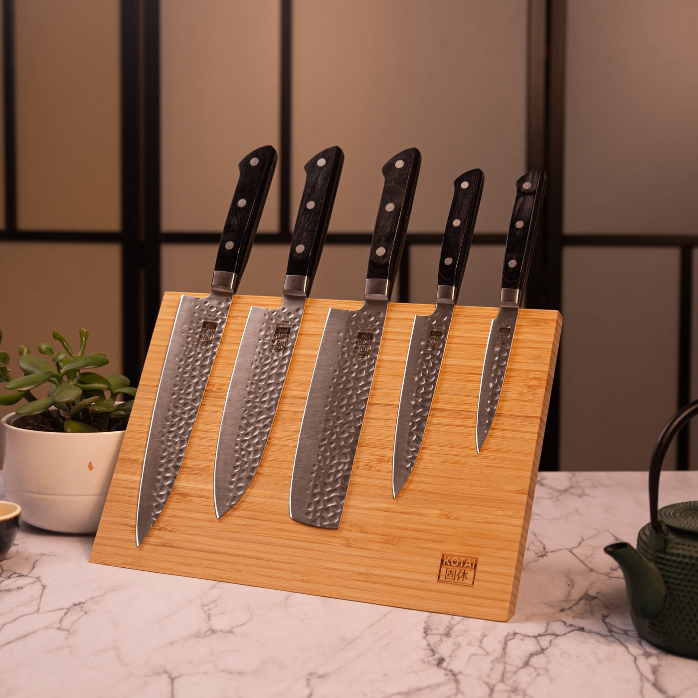 Hashi Tsuchime Collection - Complete Nomad 7-piece Set: 5 Knives + 2 Accessories