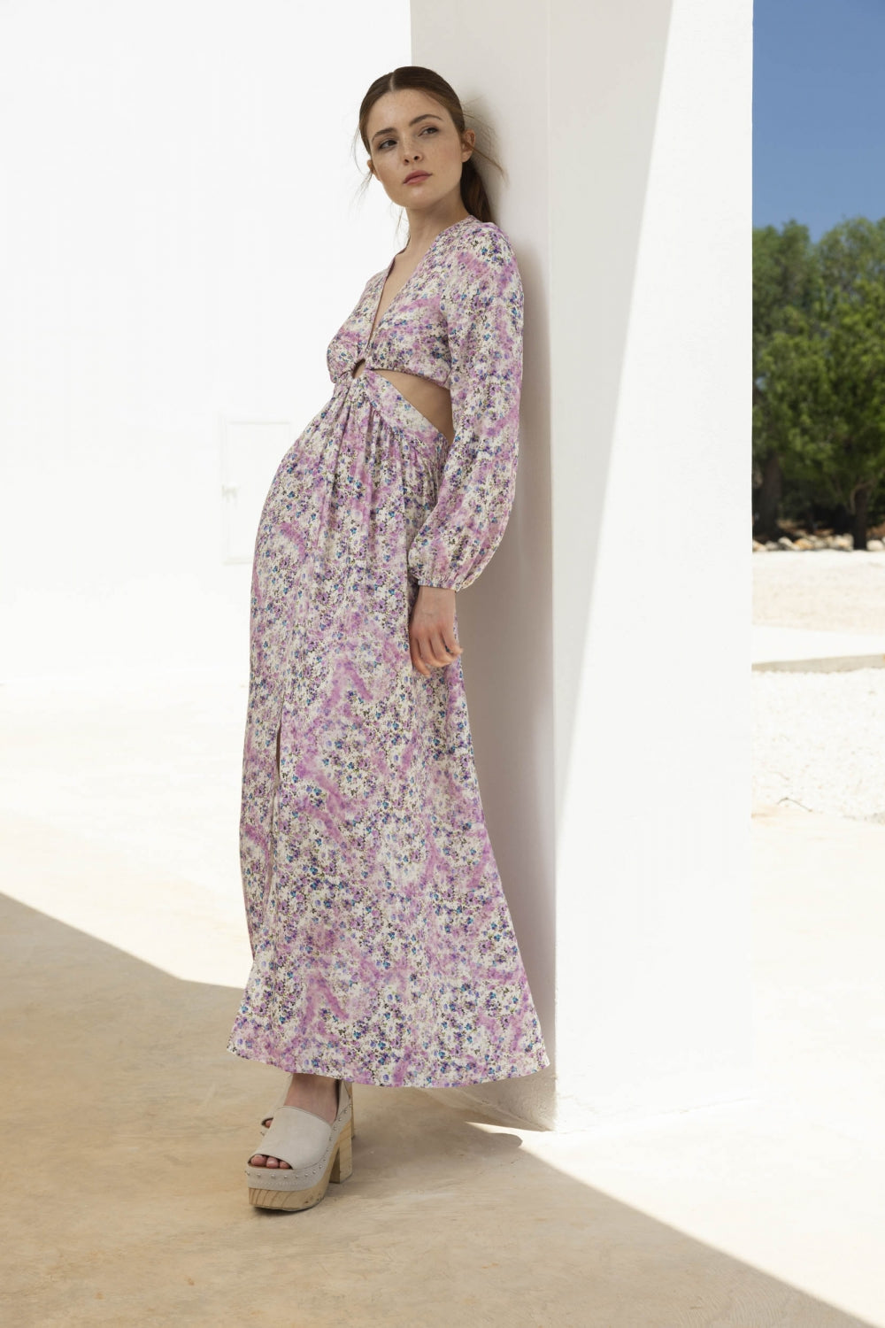 Vestido Gianna AquarelFleurs - Rosa