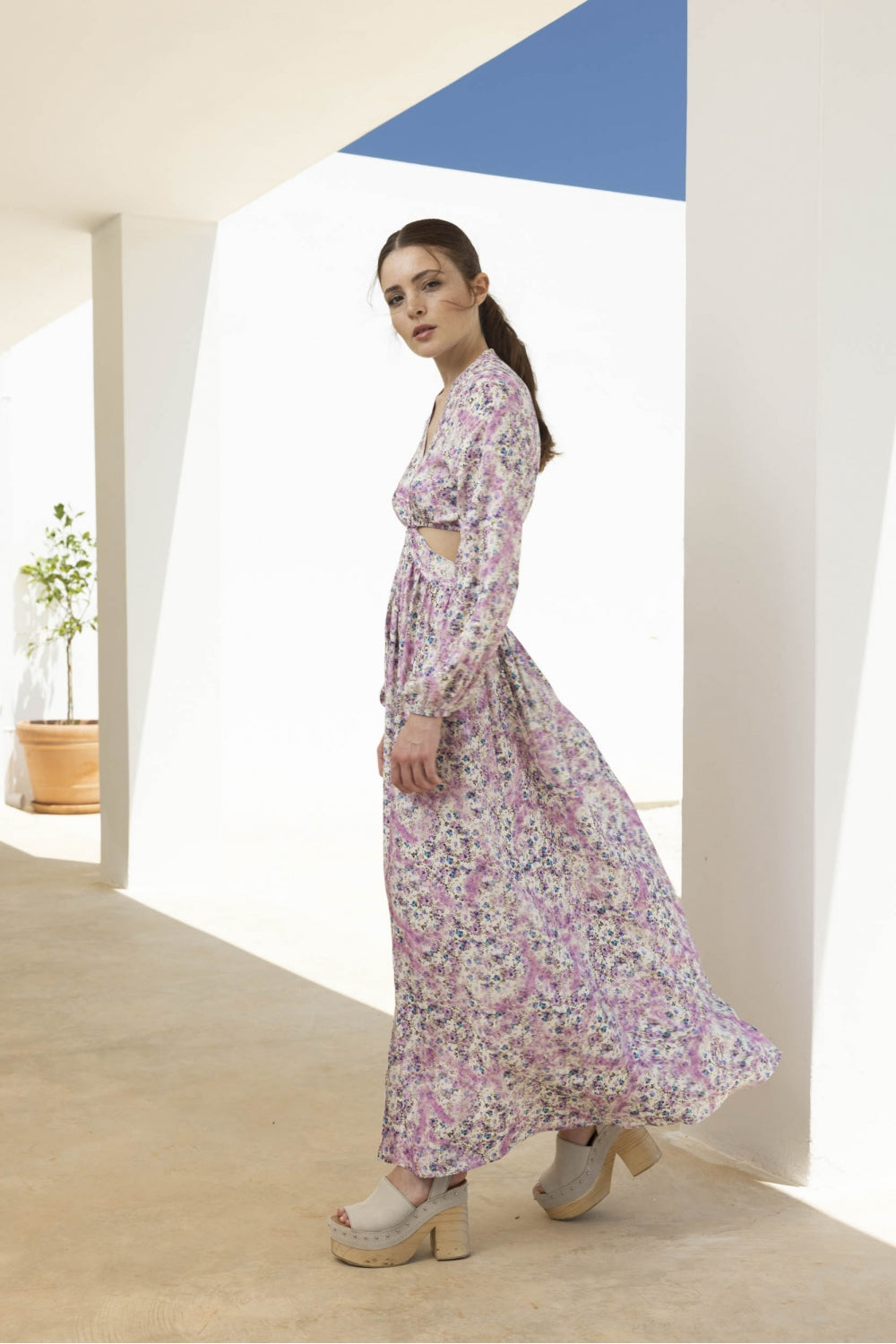 Vestido Gianna AquarelFleurs - Rosa