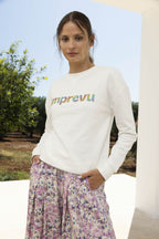 Sweatshirt Dario Arc En Ciel - Blanc