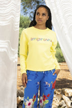 Le Sweatshirt Dario Arc En Ciel Jaune