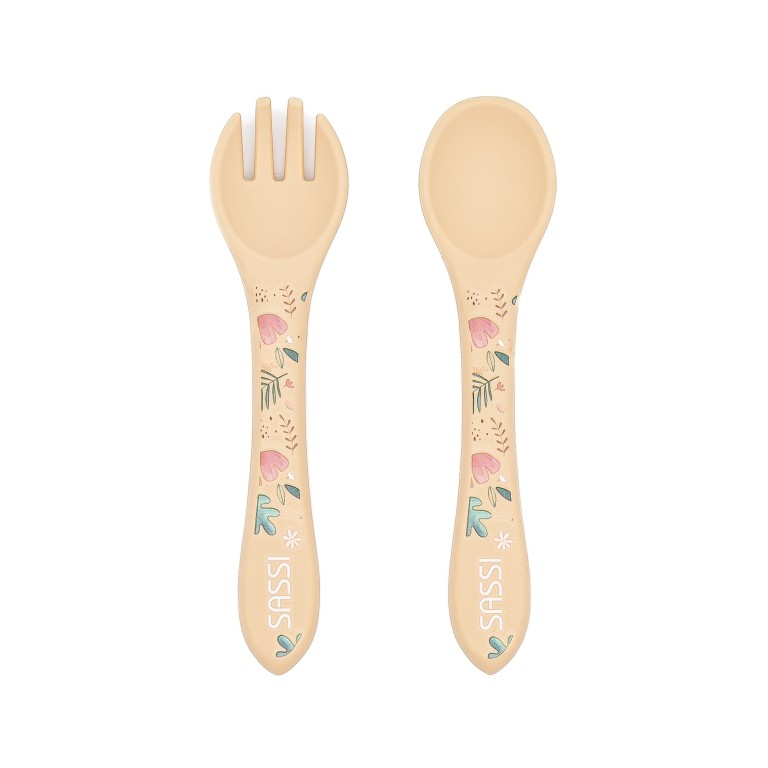 Kit de tenedor y cuchara de silicona - El perezoso