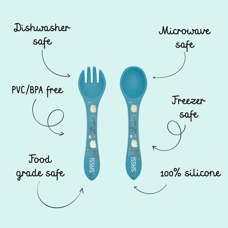 Silicone Fork & Spoon Set - The Elephant