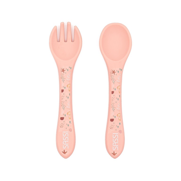 Kit de tenedor y cuchara de silicona - El pulpo
