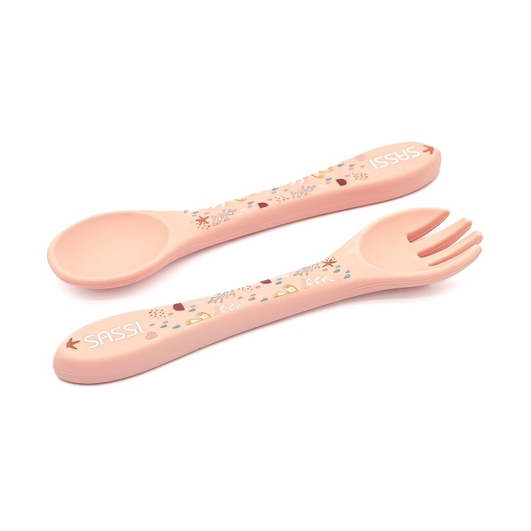 Kit de tenedor y cuchara de silicona - El pulpo