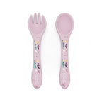 Kit de tenedor y cuchara de silicona - El unicornio