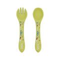 Kit de tenedor y cuchara de silicona - El dinosaurio