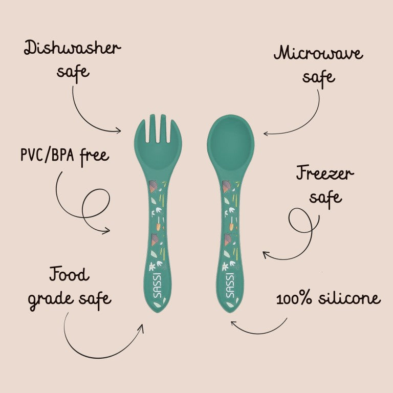 Silicone Fork & Spoon Set - The Fox