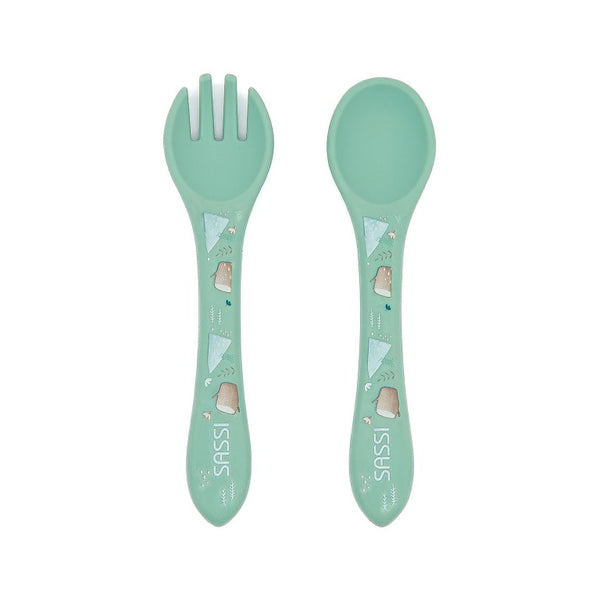 Silicone Fork & Spoon Set - The Polar Bear