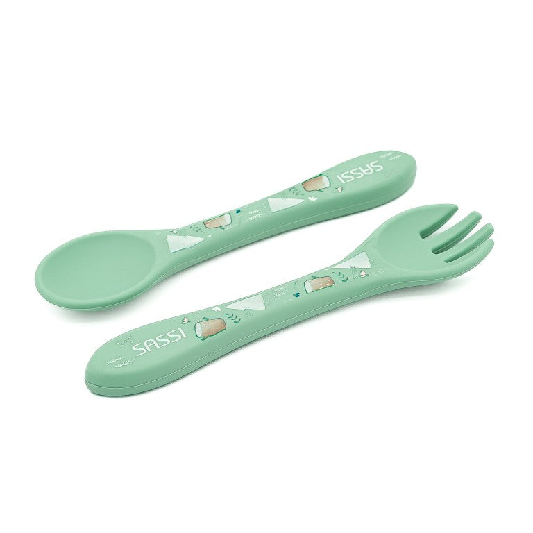 Silicone Fork & Spoon Set - The Polar Bear