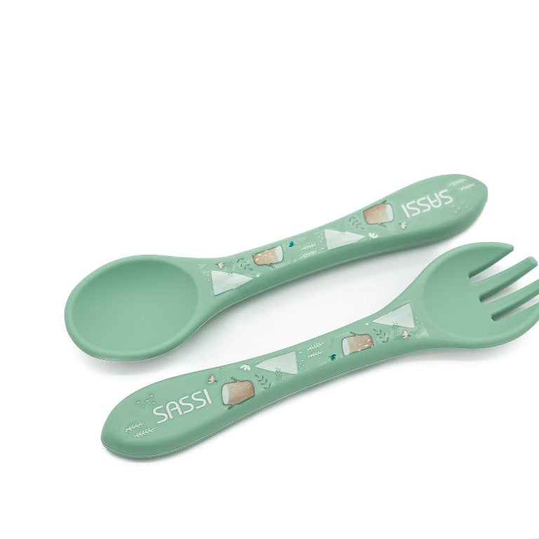 Silicone Fork & Spoon Set - The Polar Bear