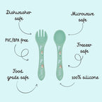 Silicone Fork & Spoon Set - The Polar Bear
