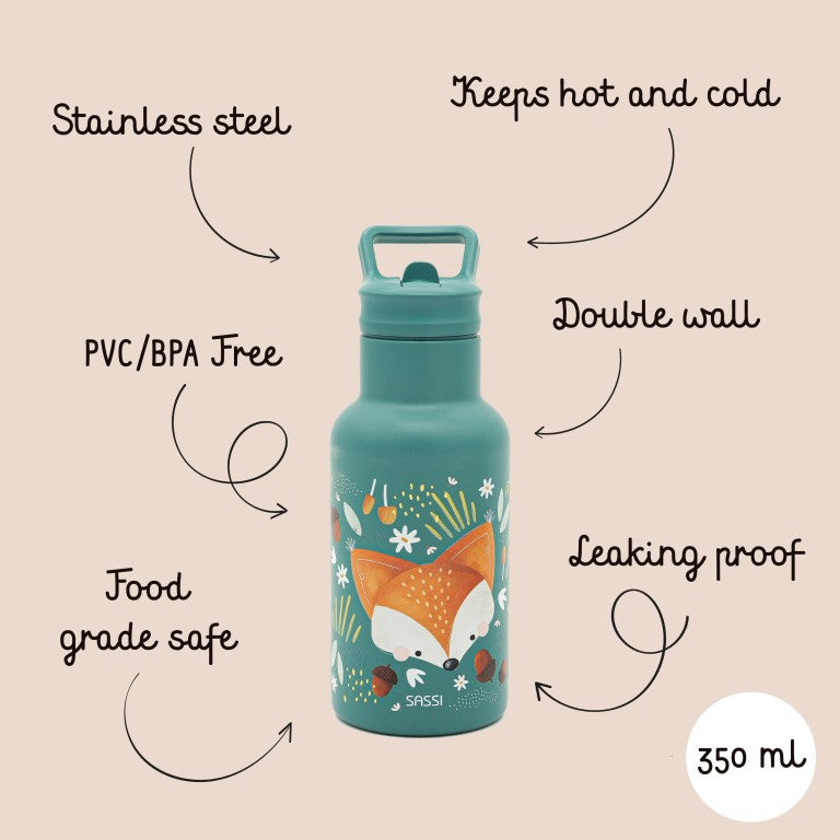Insulated 350 ml Water Bottle - The Fox