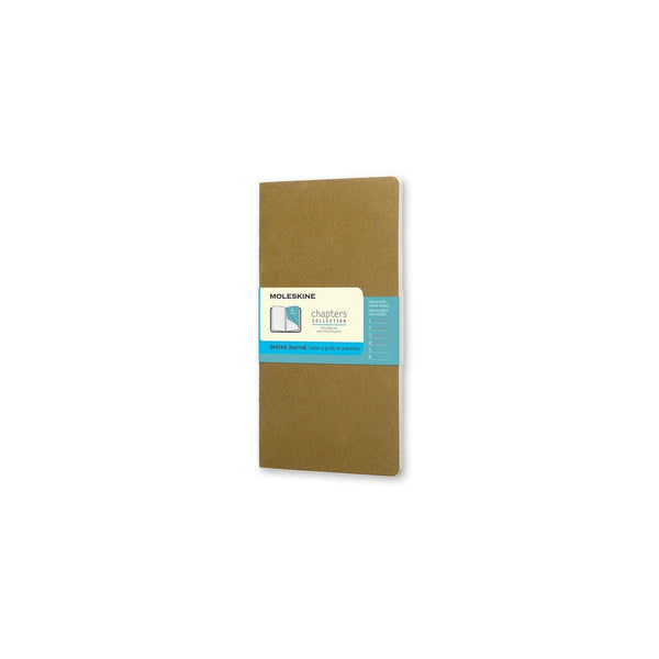 Cuaderno Chapters Slim Medium 9.5X18 - Páginas Punteadas - Verde Tostado
