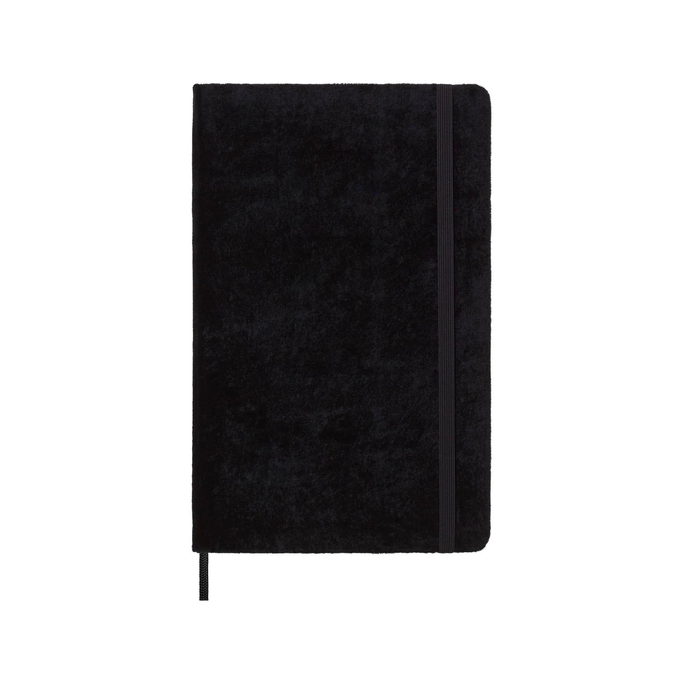 Cuaderno Textil Large 13X21 - Páginas Rayadas - Negro