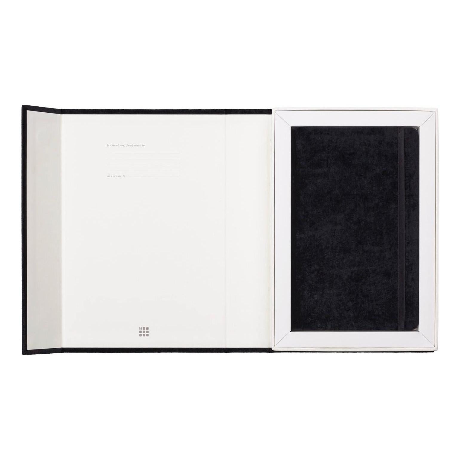 Cuaderno Textil Large 13X21 - Páginas Rayadas - Negro