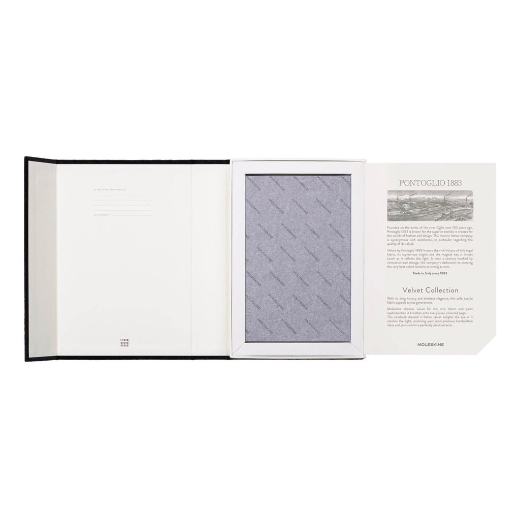 Cuaderno Textil Large 13X21 - Páginas Rayadas - Negro
