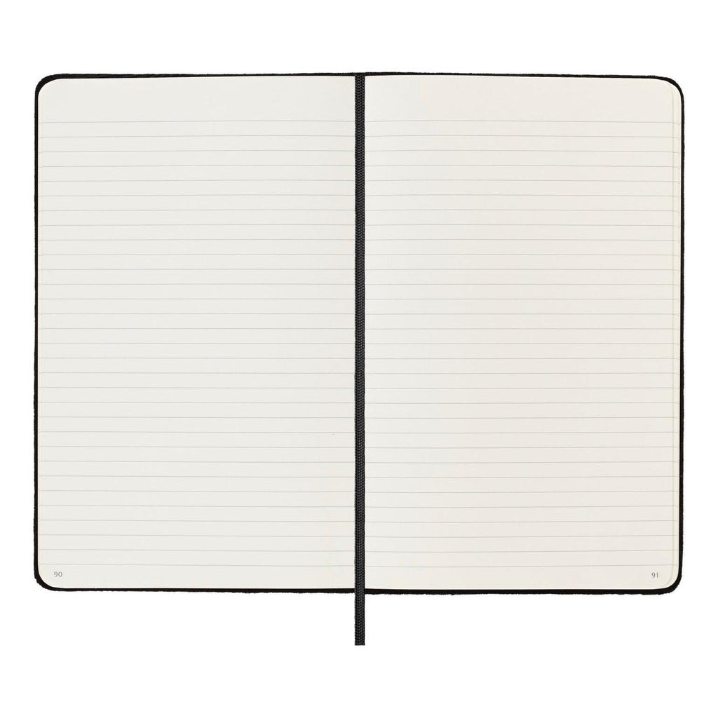 Cuaderno Textil Large 13X21 - Páginas Rayadas - Negro