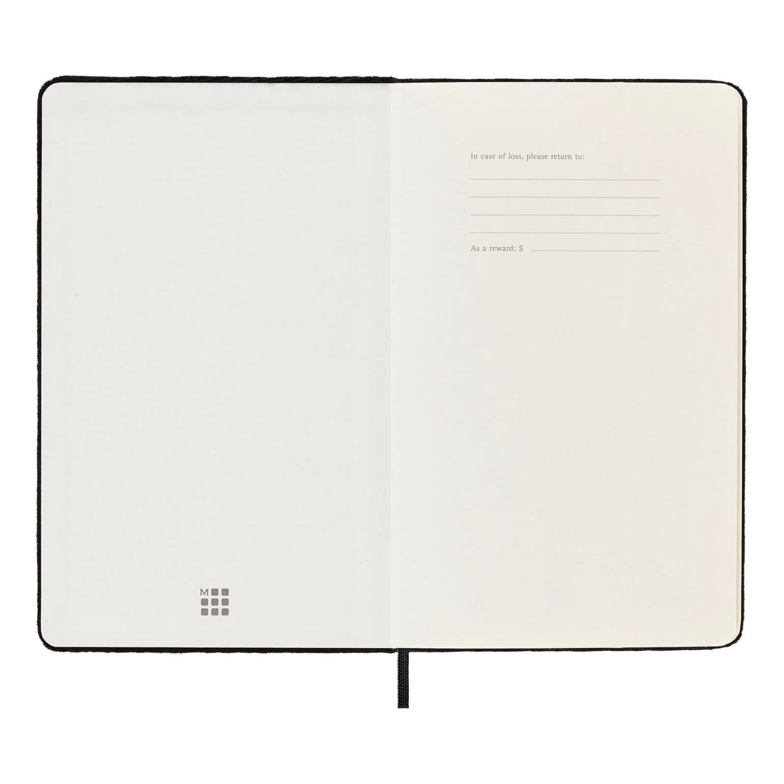 Cuaderno Textil Large 13X21 - Páginas Rayadas - Negro