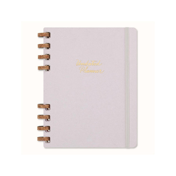 Agenda Spirale Sans Dates Xl 20,4X25,2 - Sans Dates - Violet Raisin