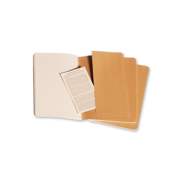 Cahier Large 13X21 - Pages Quadrillées - Brun Kraft