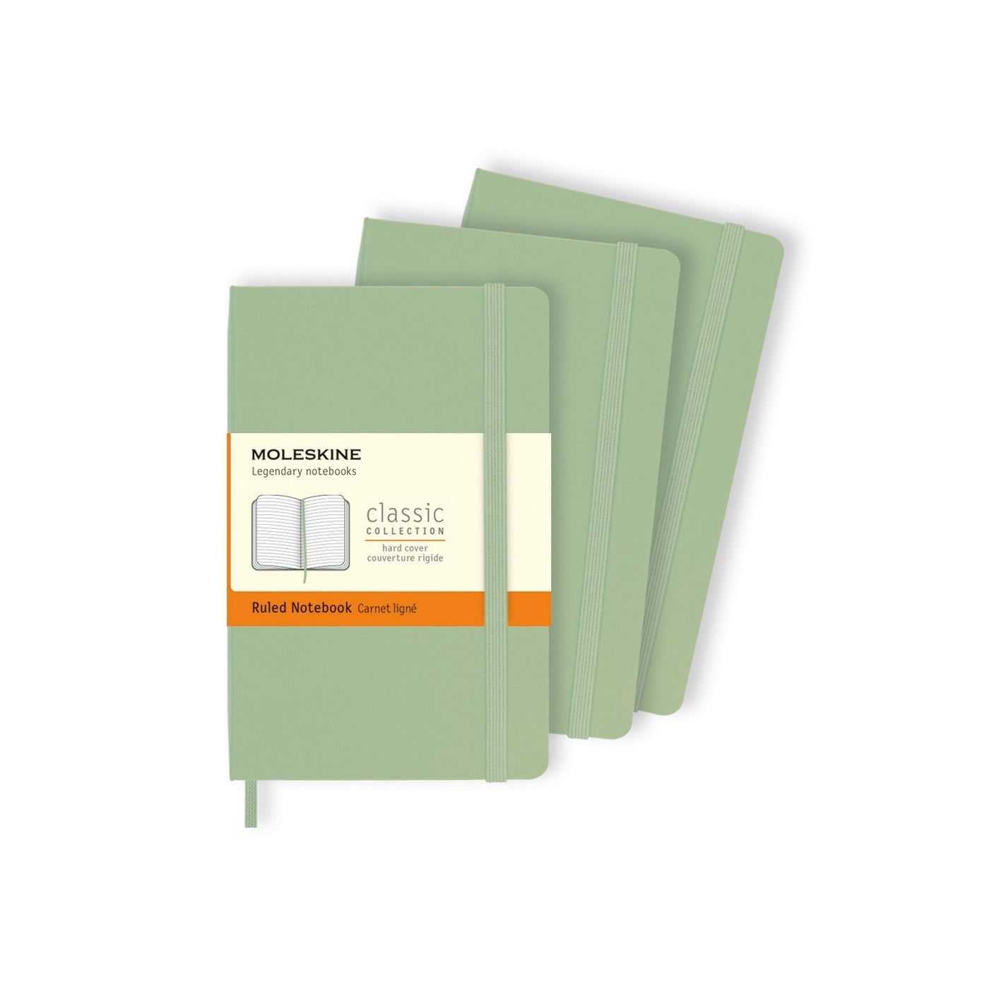 Cuaderno clásico Pocket 9X14 - Páginas rayadas - Verde sauce