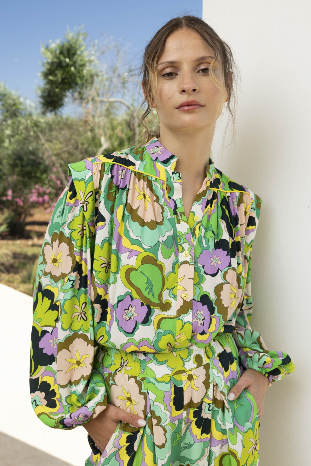 The Andy Maxi Flower Katia Shirt
