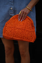 Noria Straw Bag - Orange