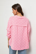 Camisa Rosa/Blanca - Mujer