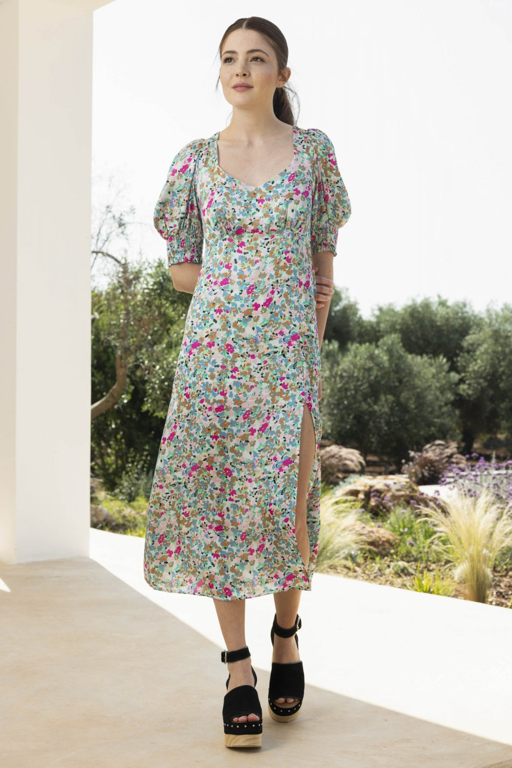 La Robe Reese Fleurs Bleues