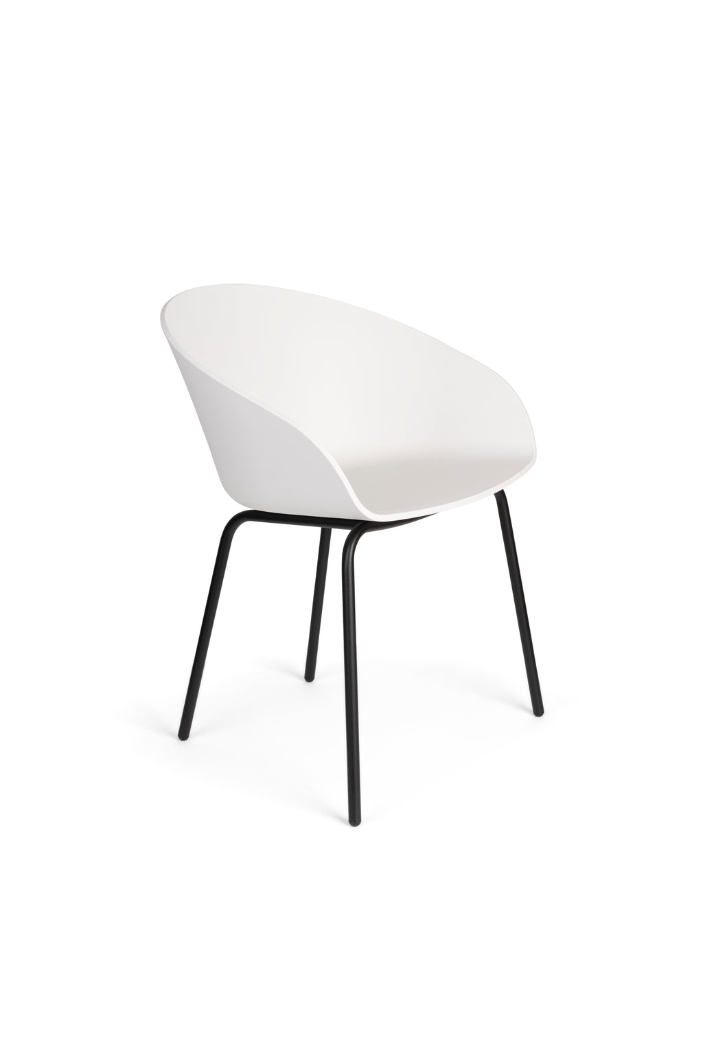 Void - Juego de 2 Sillones de Comedor - Plástico Polipropileno - Blanco