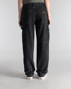 Pantalón pintor de los años 80 - Denim negro lavado a la piedra