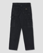 Pantalón pintor de los años 80 - Denim negro lavado a la piedra
